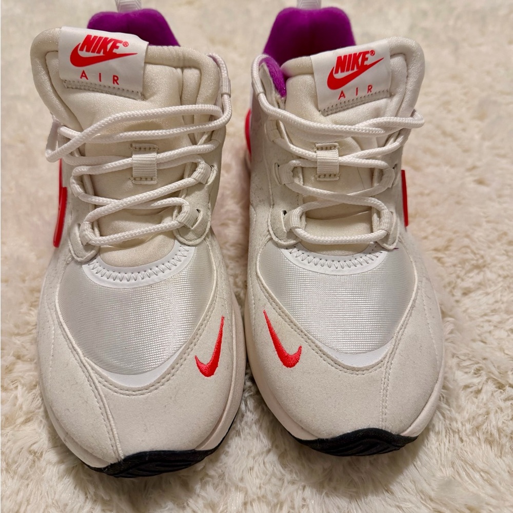Nike Womans Sneakers - White and Red with Purple Accents